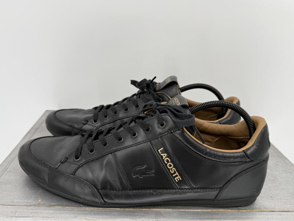 Lacoste Chaymon 119 2 U CMA Men's Black Leather Sneakers Size US 13 UK 12 EU 47